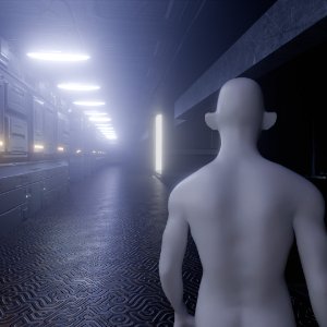 Milk man walking the halls of his ship